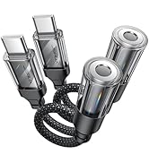 JSAUX AUX to USB C Adapter Compatible with iPhone 16 Pro Max [2Pack], USB C to 3.5mm Audio Headph...