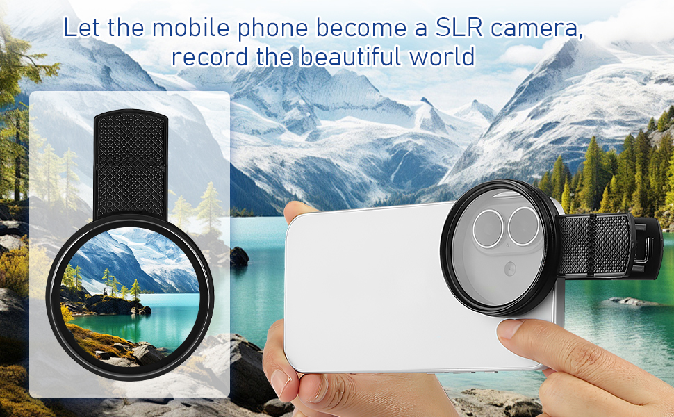 52mm Clip-on CPL Phone Camera Filter Kit