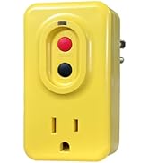 EP GFCI Adapter, 15 AMP Grounded 3-Prong Single Outlet for Indoor Use with Manual Reset, UL Liste...