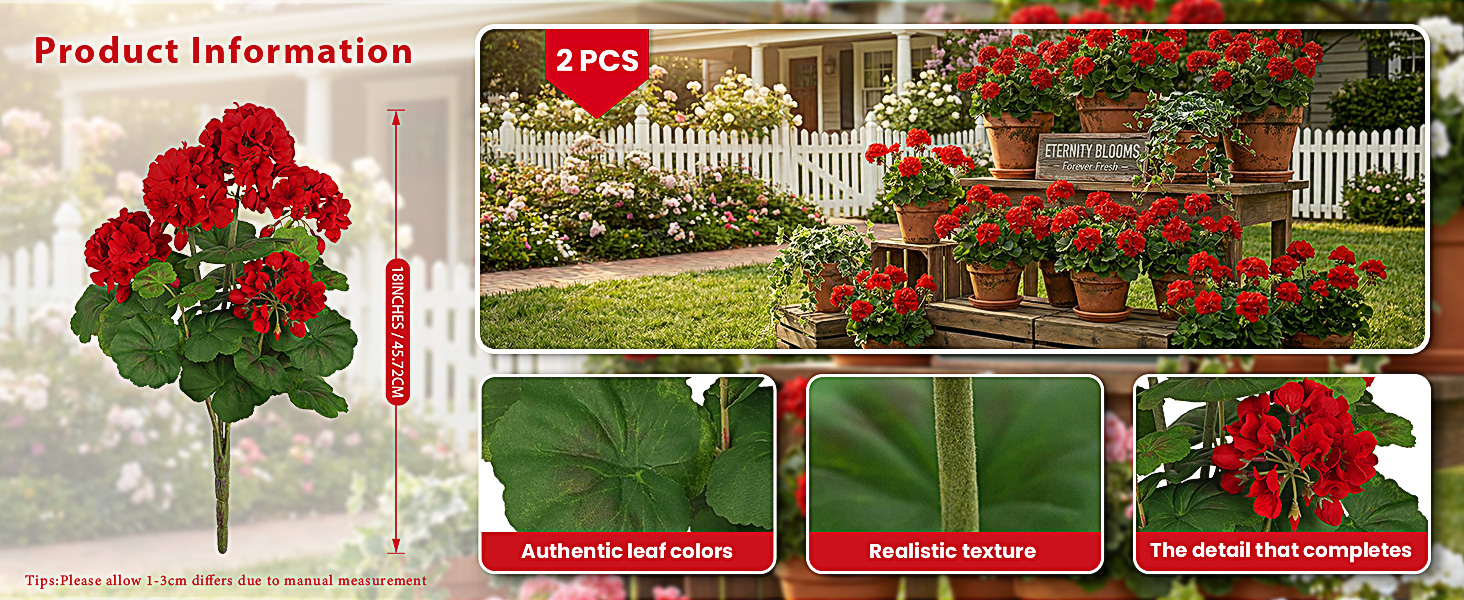 Artificial Geraniums