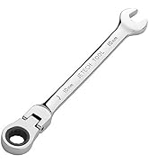 Jetech 10mm Flex-Head Ratcheting Combination Wrench, Premium Industrial Grade Spanner, 72-Tooth C...