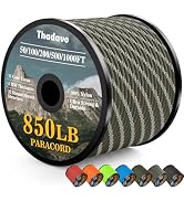 Thadavo 850Ib Reflective Paracord Rope, 50/100/200/500/1000ft 4MM 11 Strand Parachute Cord, Survi...
