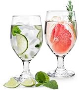 Bekith 12 Pack Goblet Party Glasses, 13-Ounce Classic Beverage Glass Juice Glasses, Clear
