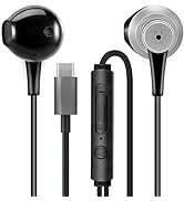 MAS CARNEY TH4 Wired USB Type C Headphones, USB C Earbuds, Earphones with Microphone for Samsung ...