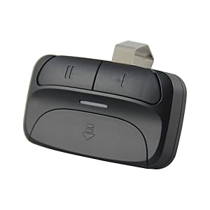 universal garage remote, able to control two garage doors with one remote.