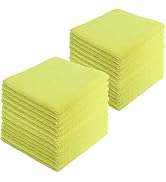 JD Homease Microfiber Cleaning Cloths,24 Pack, 16"x16", All-Purpose, Softer, Highly Absorbent, Li...