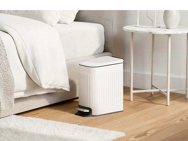 bathroom trash can with lid