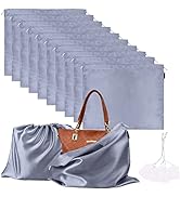 10 Pack Silk Dustproof Drawstring Bag Travel Storage Pouch, Silk Cloth Bag With Drawstring Large ...