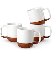 MALACASA Ceramic Coffee Mugs Set of 4, 16oz Coffee Cups, Modern Farmhouse Mugs for Coffee, Latte,...
