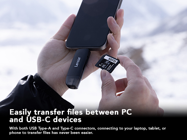 Easily transfer files between PC and USB-C devices