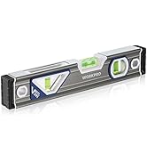 WORKPRO 10 Inch Torpedo Level, Small Leveler Tool, 3 Bubble Vials, Verti. Site, for Conduit Bendi...