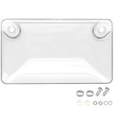 Zpana Motorcycle License Plate Cover, Clear Unbreakable Motorbike License Plate Protector with In...