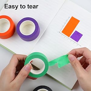 Colored Masking Tape Kids Art Supplies Colored Tape DIY Craft Tape Colored Tape Rolls