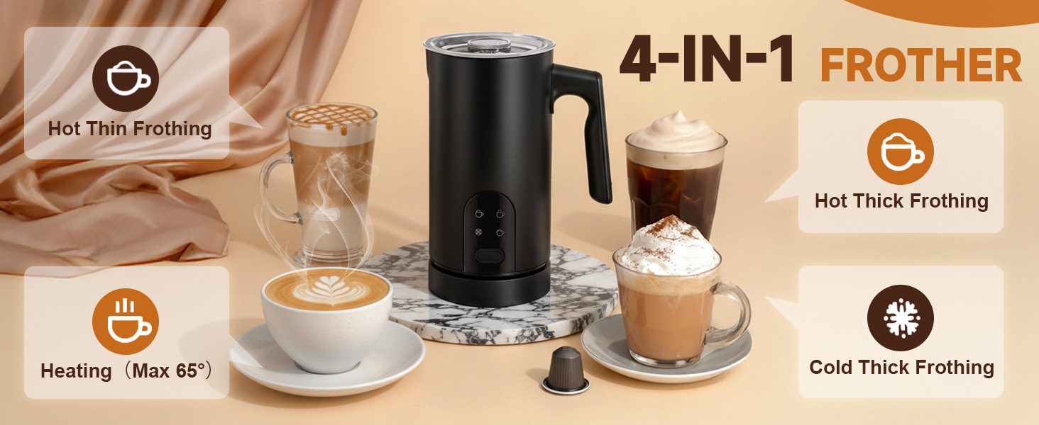 electric milk frother and steamer instant milk frother milk steamer and frother