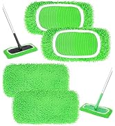 Reusable Microfiber Mop Pads Compatible with Swiffer Sweeper Mop, Wet Pads Refill, Chenille Dry S...