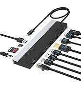WAVLINK USB C Docking Station Triple Display - Dual HDMI + DisplayPort, 85W PD Charging, 4 USB Po...