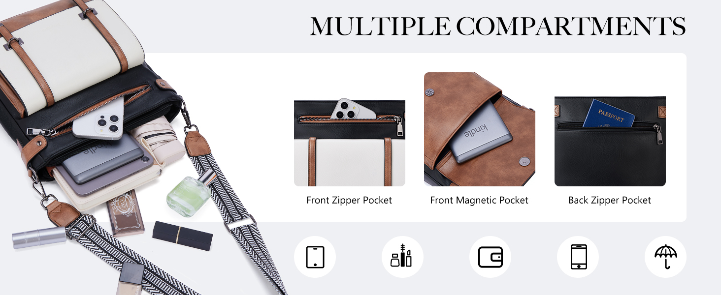 Multi Pocket Crossbody Purses