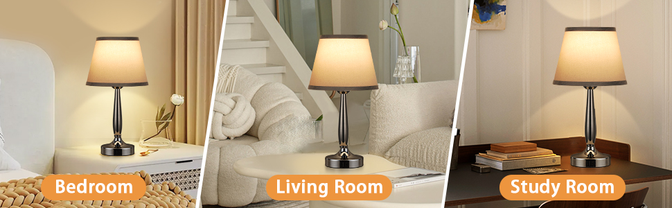 Small Nightstand Lamp with USB