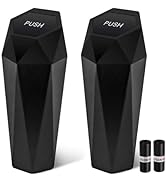 OUDEW Car Trash Can with Lid - 2-Pack, Interior Accessories for Vehicles, Leakproof Garbage Can w...