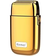 KEMEI Electric Razors for Men, Professional Cordless All Metal Electric Razor, Lithium Titanium R...