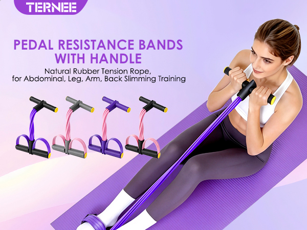 PEDAL RESISTANCE BANDS WITH HANDLE