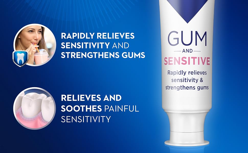 Gum and sensitive rapidly relieves sensitivity &amp;amp; strengthens gums