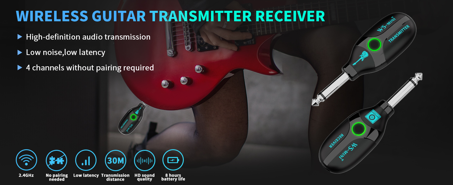 Wireless Guitar Transmitter Receiver