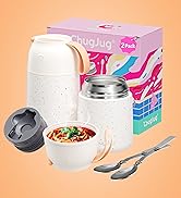 ChugJug 2 Pack Thermo for Hot Food for Adults Kids | Wide Mouth, Vacuum Insulated Food Jar with S...