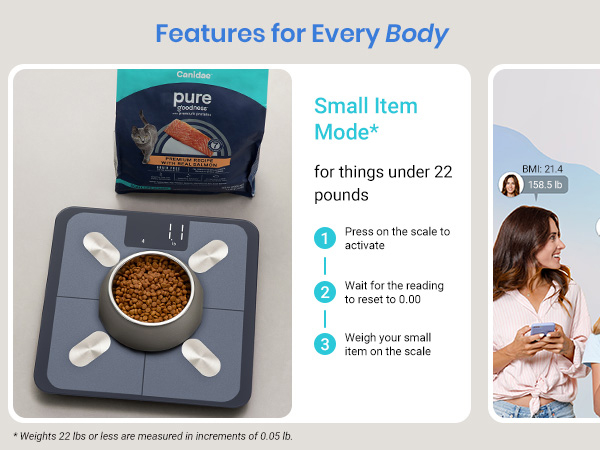 small item mode for things under 22 pounds