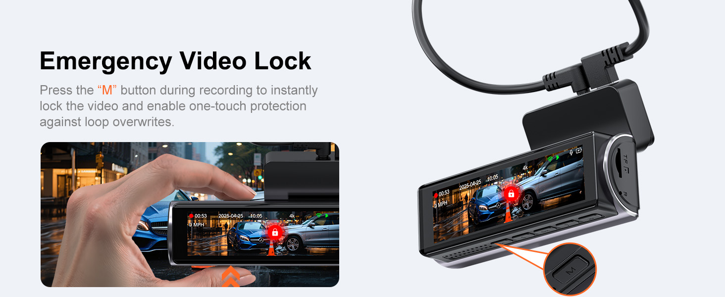 4k dash cam front and rear