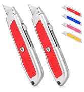 DIYSELF 2-Pack Box Cutter, Utility Knife with SK5 Blades, Portable Box Opener, Box Cutter Retract...
