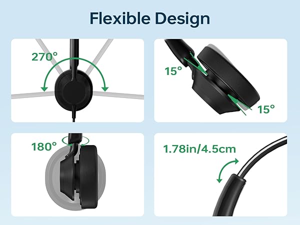 Wired Headset with Noise Canceling Microphone, computer headsets, noise canceling microphone headset
