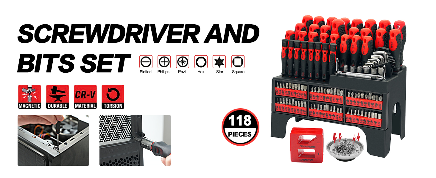 118PCS Magnetic Screwdriver Set