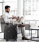 Ytonet Underseat Carry on Luggage with Wheels,16 Inch Water Resistant Under Seat Carry on Bag wit...