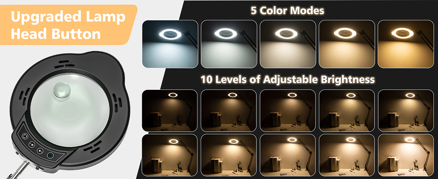 Magnifying Glass with Light and Stand