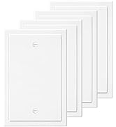 1-Gang Modern Edge Decorative Wall Plate Cover Switch Outlet Single Blank Electrical Faceplate fo...