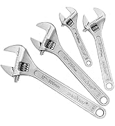 HORUSDY 4-Piece Adjustable Wrench Set, CR-V Steel, Adjustable Wrenches Set(6-inch, 8-inch, 10-inc...