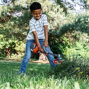 The Husqvarna toy trimmer is the perfect gif