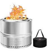 Onlyfire Smokeless Fire Pit with Carrying Bag, 20” Portable Outdoor Fire Pit for Camping Tailgati...
