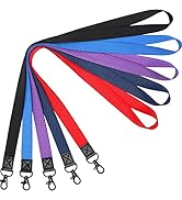YOUOWO Lanyards multicolour 5 Pack neck lanyard for id Badge Holder Navy Blue office cute lanyard...