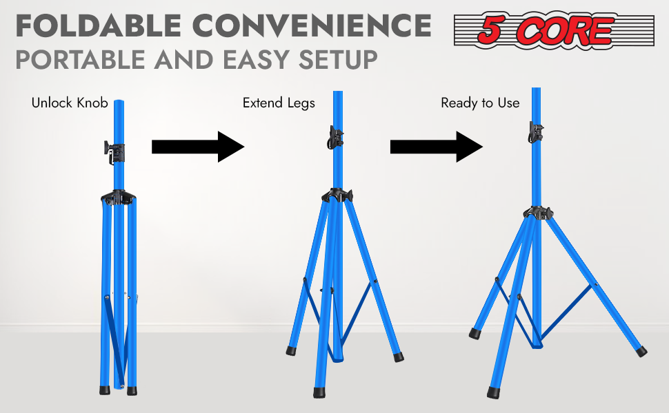 PA Speaker Stands, Professional Heavy-Duty Tripod, Universal PA DJ Tripod Speaker Stand