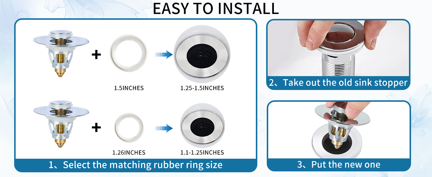 zezzo®stainless steel filter bathroom sink stopper drain universal replacement strainer mermaid