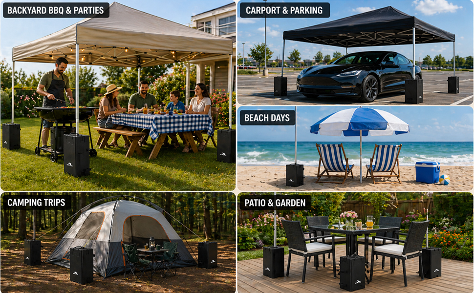 water weights for canopy tent lags