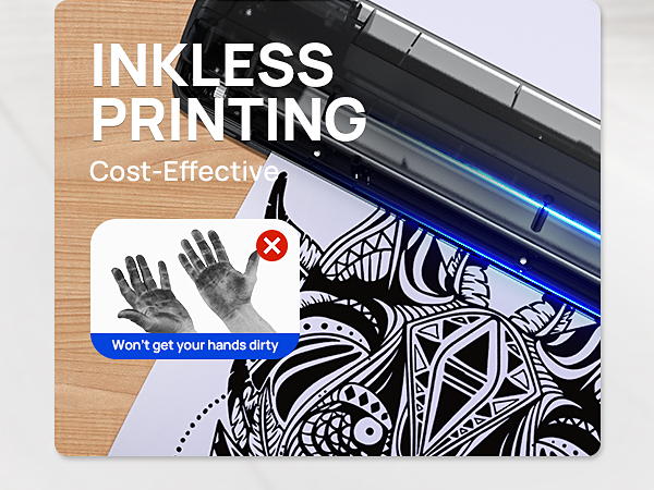 Printer Portable printer thermal printer inkless printer wireless printer