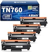 Skydo [with CHIP] Compatible TN760 Toner Replacement for Brother TN760 TN-760 TN730 TN-730 Cartri...