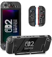FUNDIARY Transparent Case for Switch 2(2025) with Hollowed-Out Design, [Shockproof] Slim Hard PC ...
