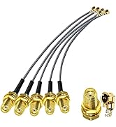 IPX to SMA Cable TUOLNK SMA Female to IPEX UFL Female RF WiFi Pigtail Grey Cable for Network Card...