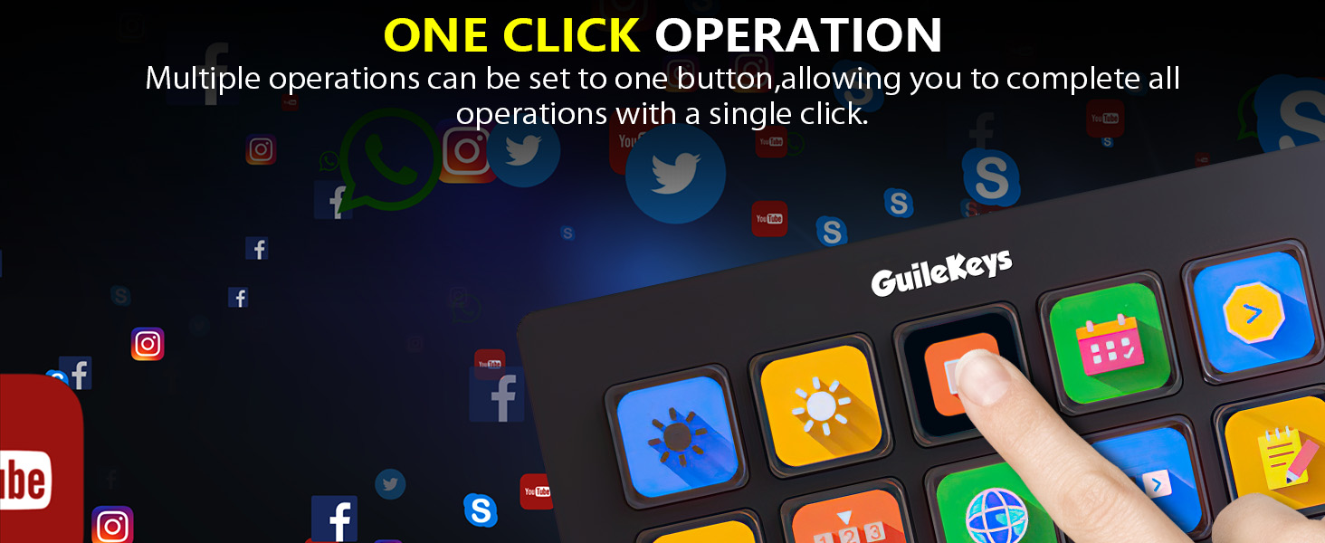 Stream Controller, Stream Deck with 15 Macro Keys Customizable, Gaming Macro Keypad