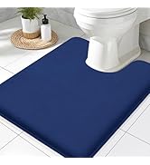 Smiry Memory Foam Toilet Rugs U-Shaped 24x20, Extra Soft Absorbent Non-Slip Contour Bathroom Rugs...