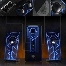 computer speakers led blue glow lights pc gaming desktop laptop